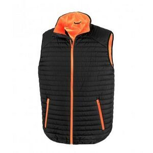 Result Adults Unisex Thermoquilt Vest / Black/Orange